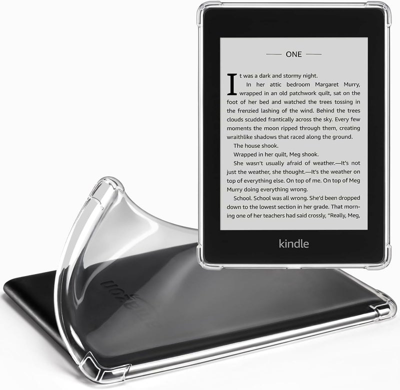 CoBak Clear Case for Kindle Paperwhite 10th Generation 6'' and Signature Edition 2018 Released,Shockproof Ligthwheight Slim Soft TPU Back Cover-Clear - Image 1
